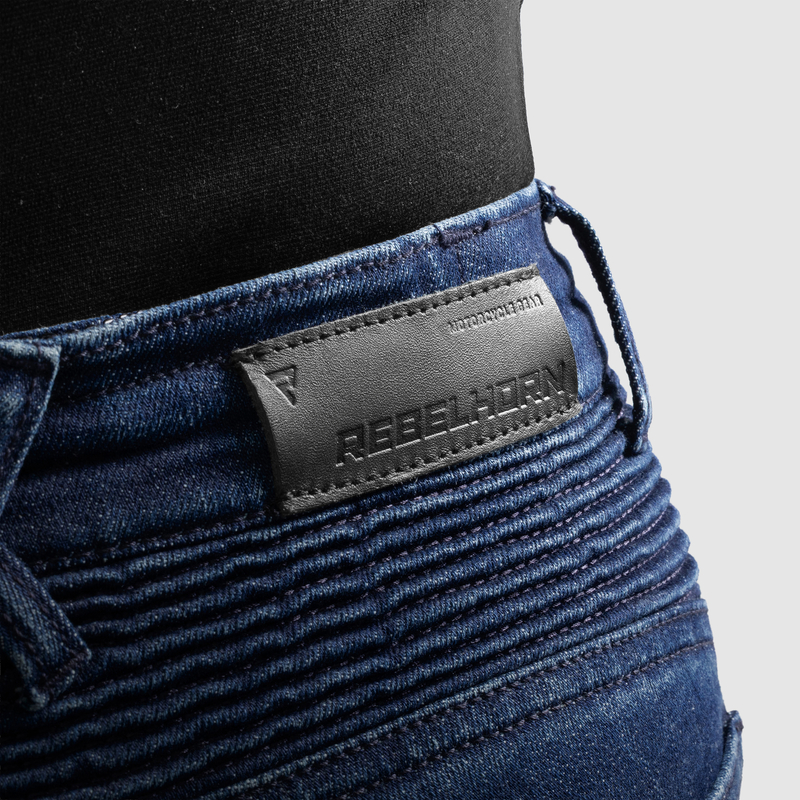 Мотоджинсы женские Ozone Agness II MONO стираный синий