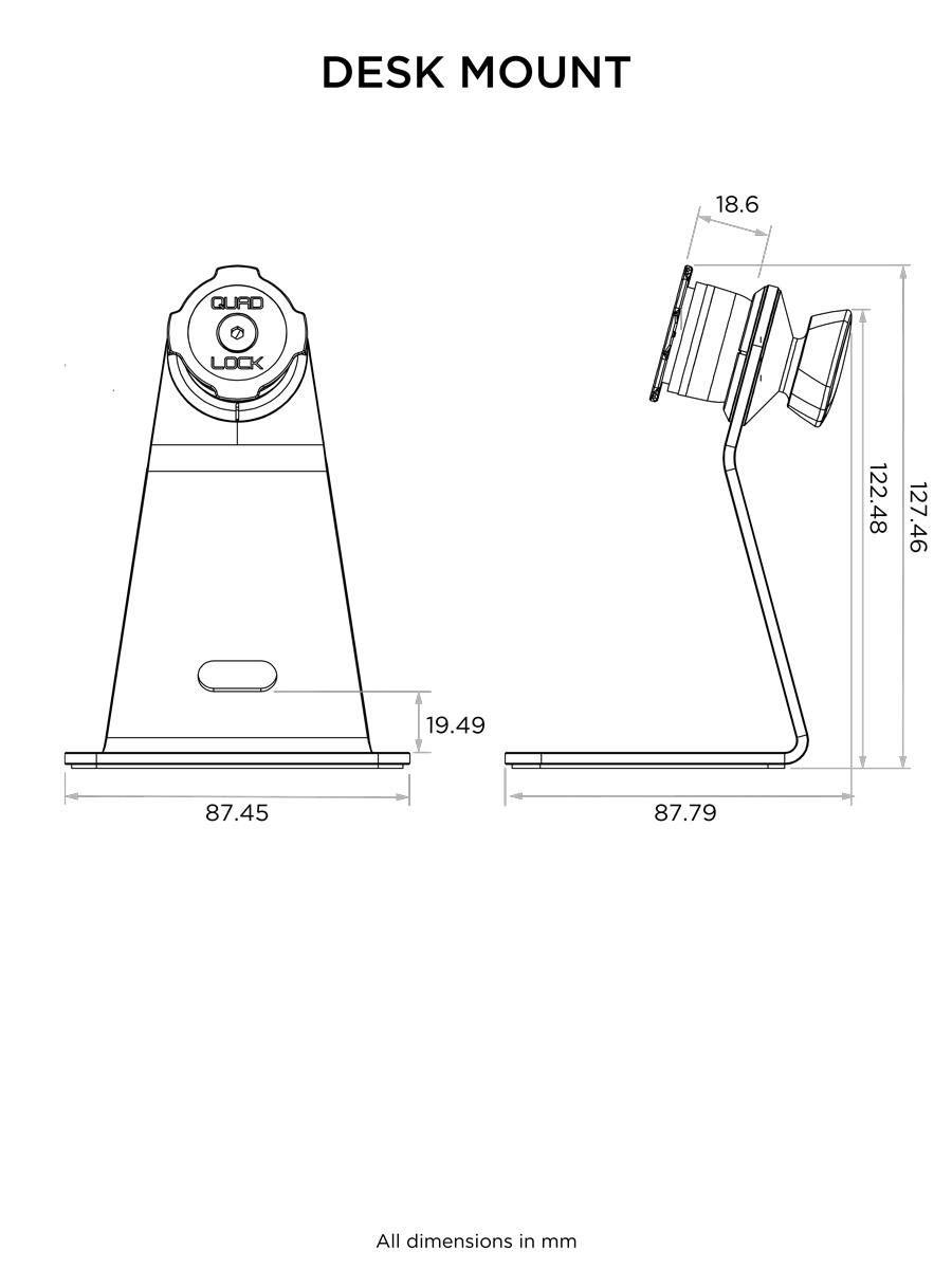 Настольная подставка Quad Lock® Desk Mount