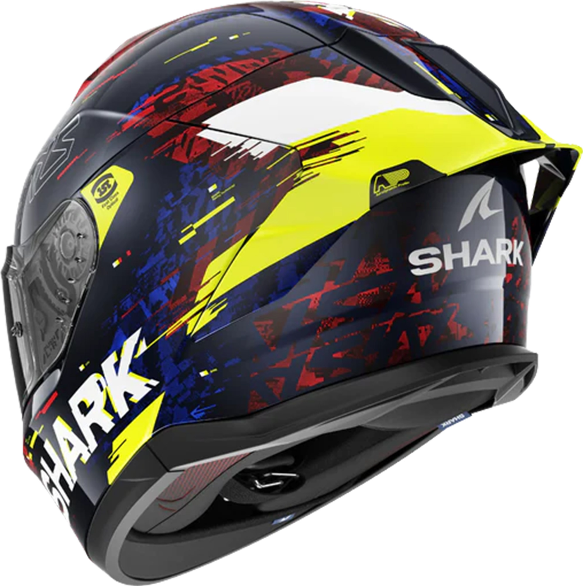 Мотошлем Shark Skwal CUP SPEED-VIB синий/красный/желтый