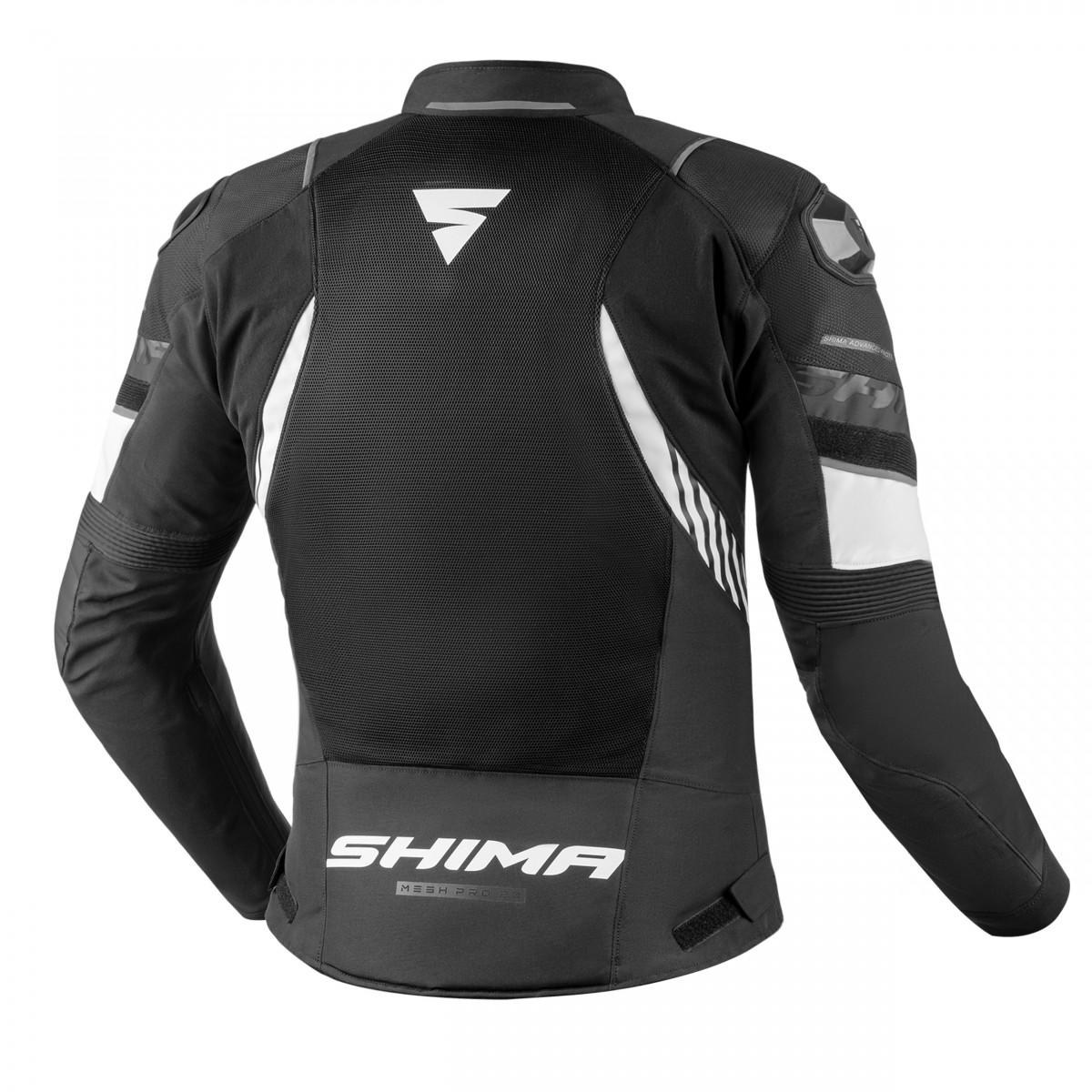 Мотокуртка текстильная SHIMA MESHPRO 2.0 черный белый
