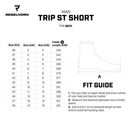 Мотоботы Rebelhorn Trip ST short черный