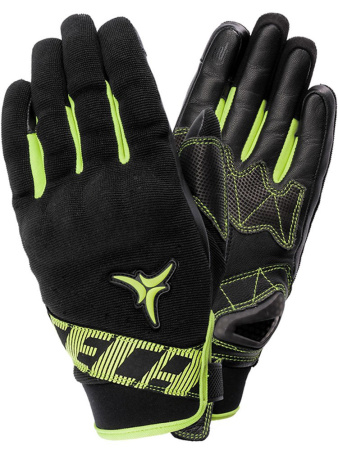 Мотоперчатки комбинированные Seca X-Stretch черный флуо - магазин Motostyles