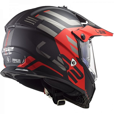 Мотошлем LS2 MX436 Pioneer Evo Adventurer матовый/черный/красный - магазин Motostyles