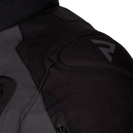 Мотокуртка текстильная Rebelhorn Borg черный/темный серый/флуо/желтый