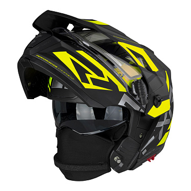 Мотошлем FXR Maverick X с подогревом черный HiVis