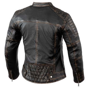 Мотокуртка женская кожаная Rebelhorn HunterPro винтажный - магазин Motostyles