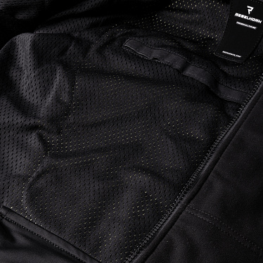 Мотохуди на молнии текстильная Rebelhorn Hoodie черный - магазин Motostyles
