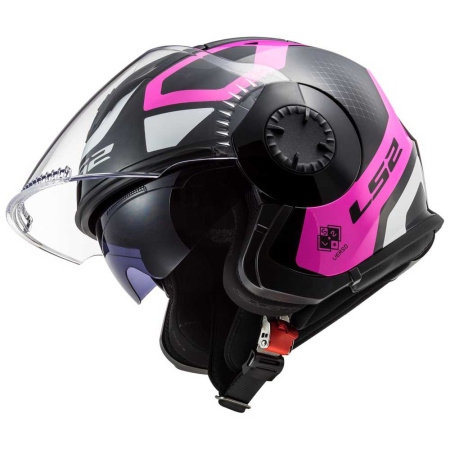 Мотошлем LS2 OF570 Verso Marker матовый/черный/фиолетовый - магазин Motostyles