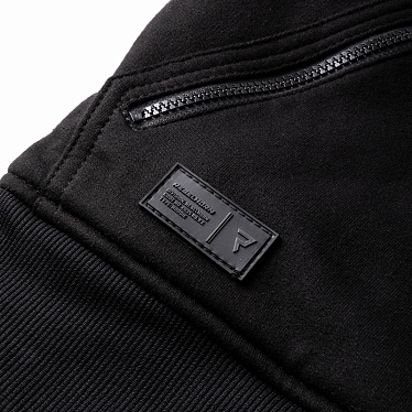Мотохуди на молнии текстильная Rebelhorn Hoodie черный
