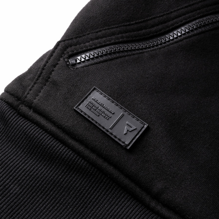 Мотохуди на молнии текстильная Rebelhorn Hoodie черный